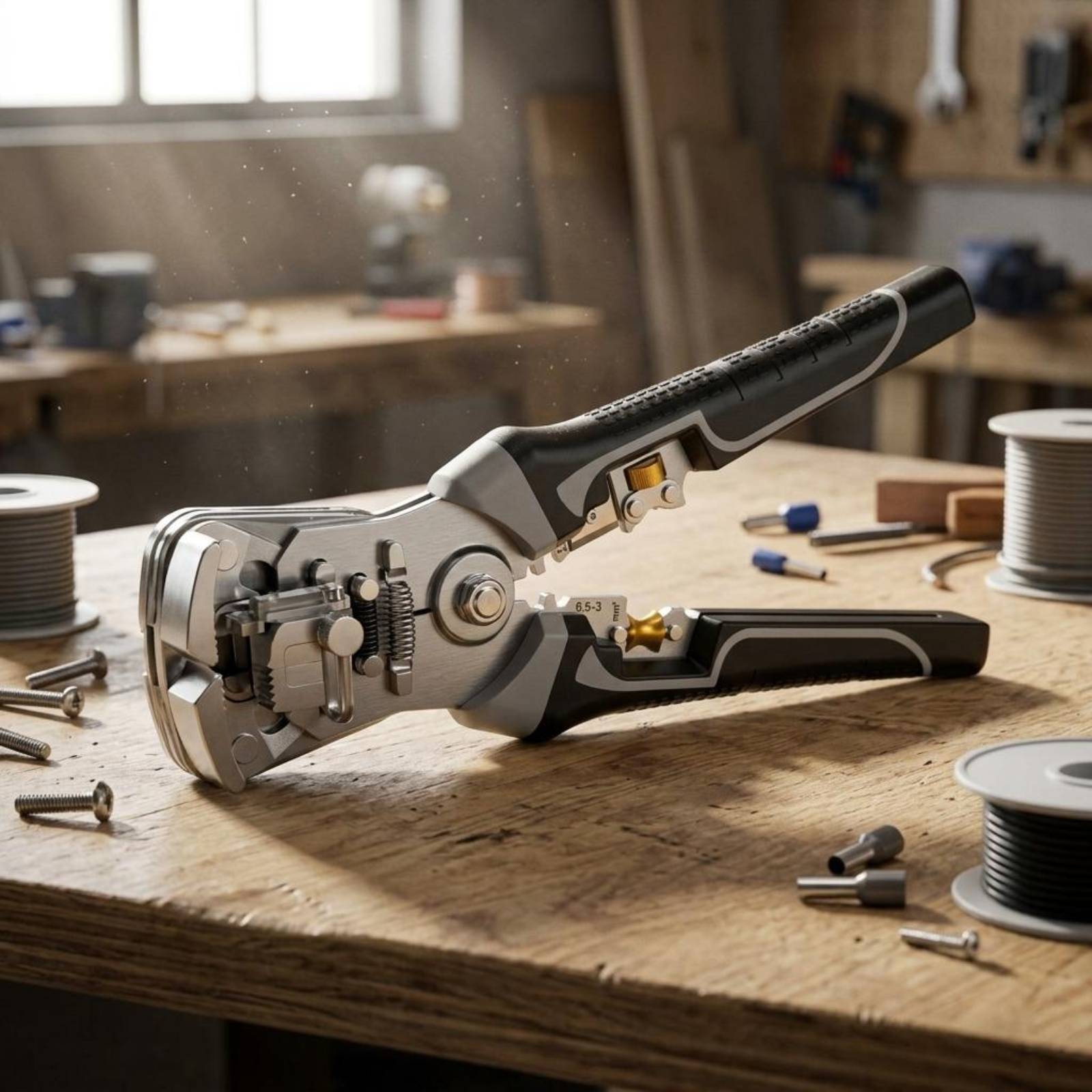 Power Tools And Hand Tools - Automatic Wire Stripper Ergonomic Handles Coil-Powered-Loaded
