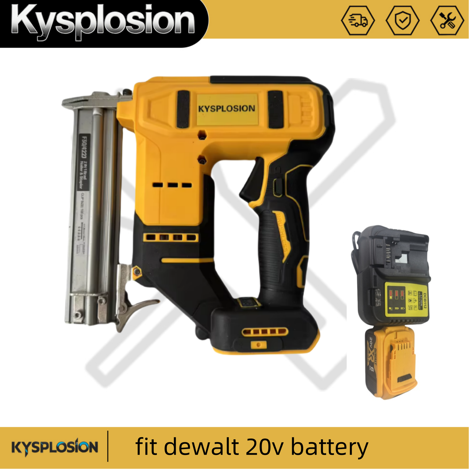 Staple Gun Electric - Brushless Nail Gun F30G Tacker gun