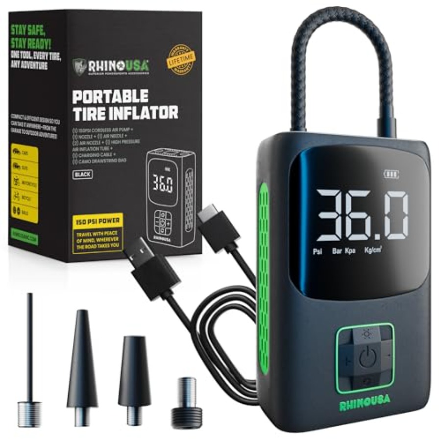 Air Compressor Mini - Tire Inflator Portable Air Compressor 150