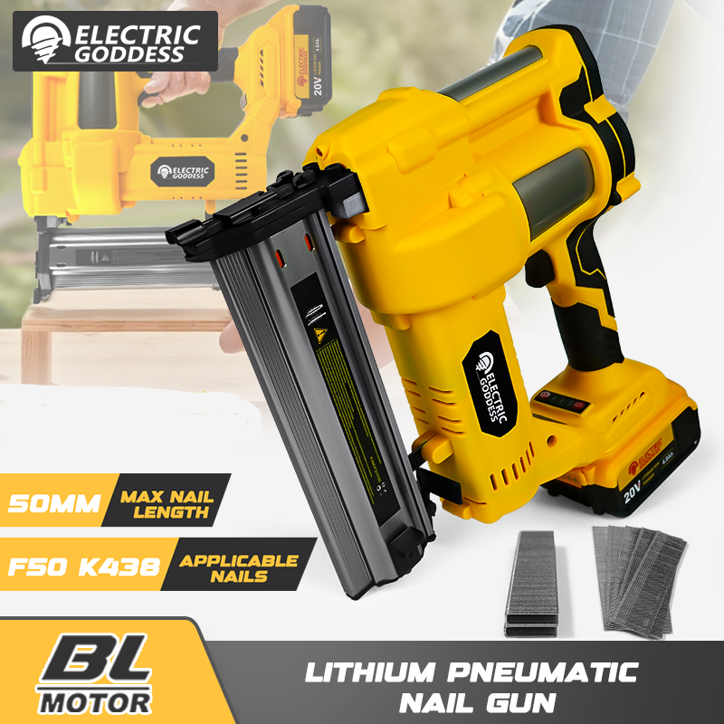 Staple Gun Electric - Brushless Electric Brad Nail Gun 0-50MM