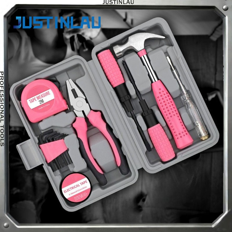 Power Tools Catalogue - JUSTINLAU 13 Piece Pink Women's DIY