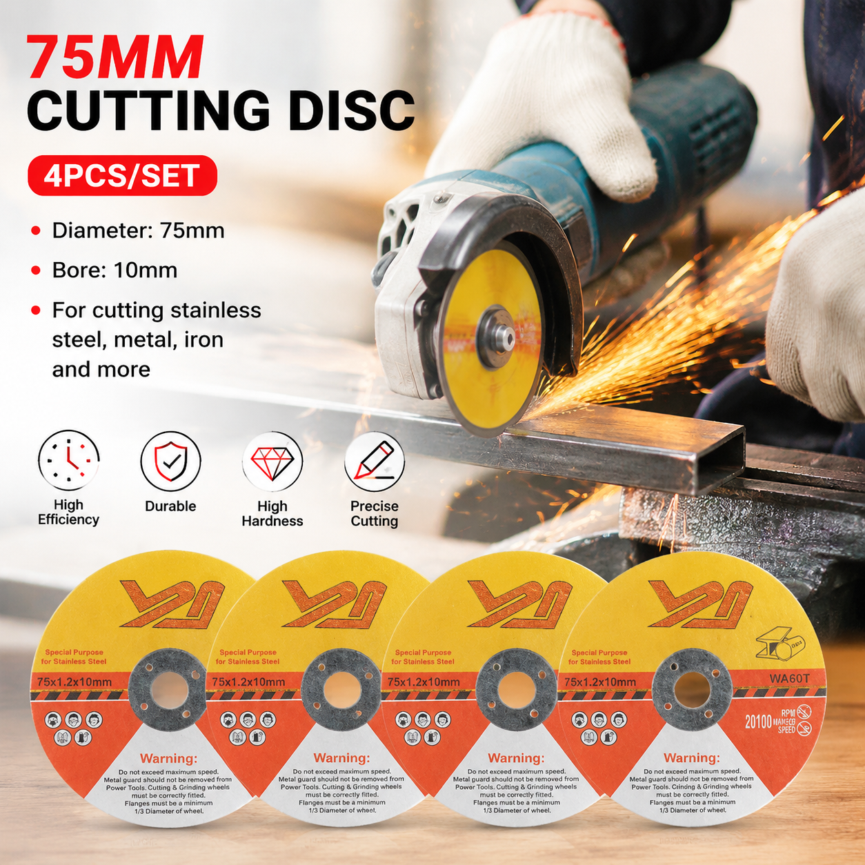 4PCS 75mm Cutting Disc,1.2mm C - Power Tools Jigsaw recensione e prezzo