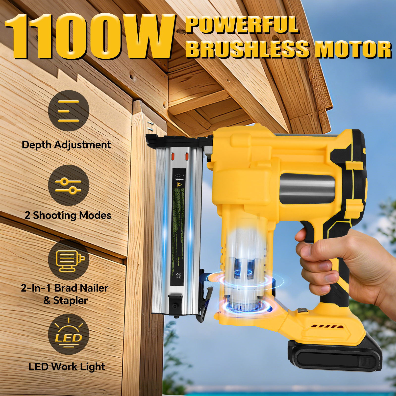 Brushless Brad Nailer 0-50mm 2 - Staple Gun Electric recensione e prezzo