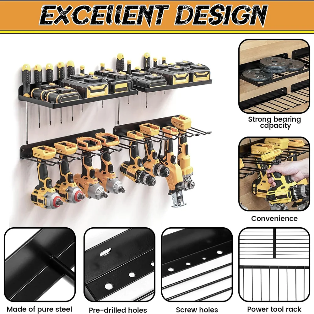 Power Tool Wall Mount Holder H - Power Tools On Pegboard recensione e prezzo