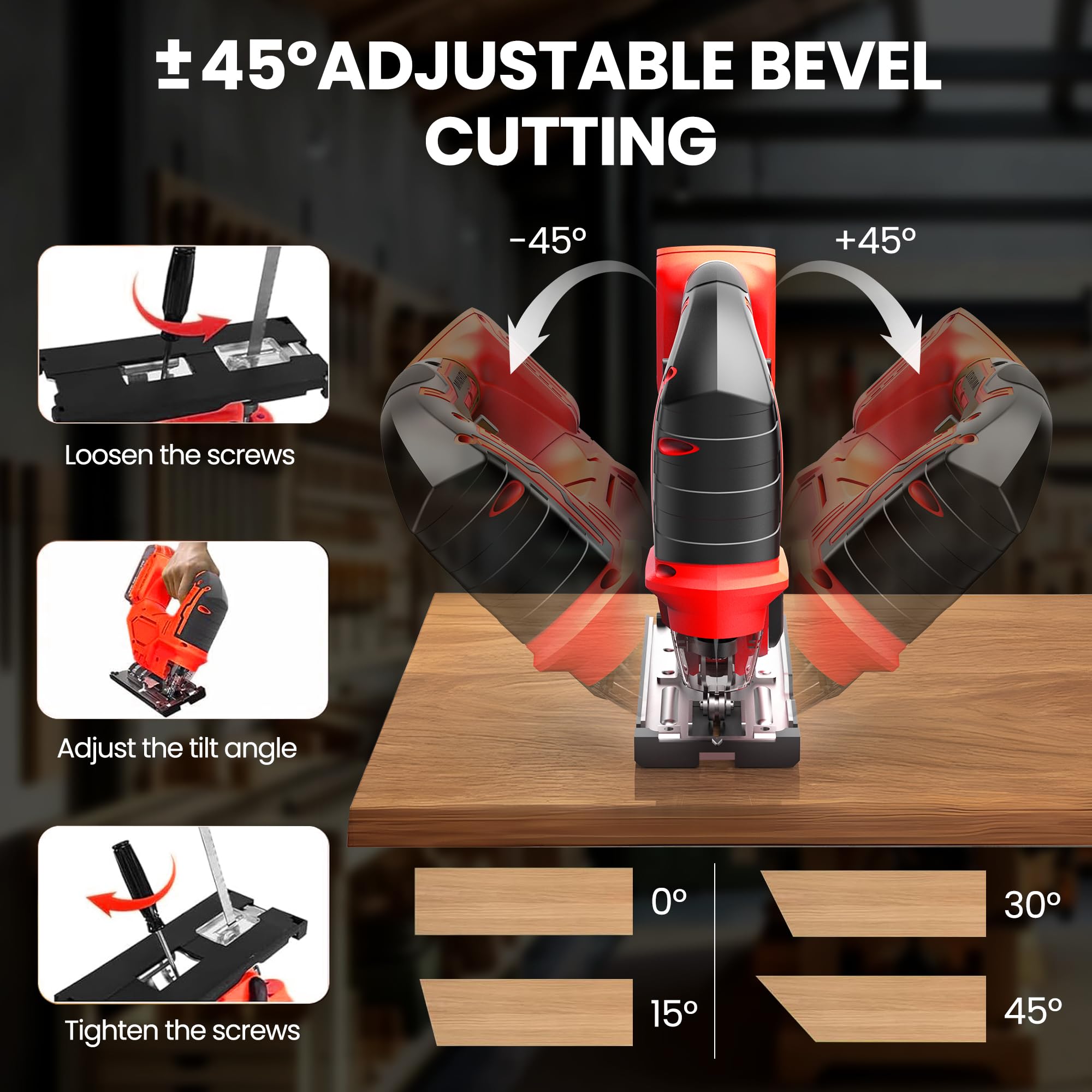 Cordless Jig Saw Portable Brus - Power Tools Jigsaw recensione e prezzo