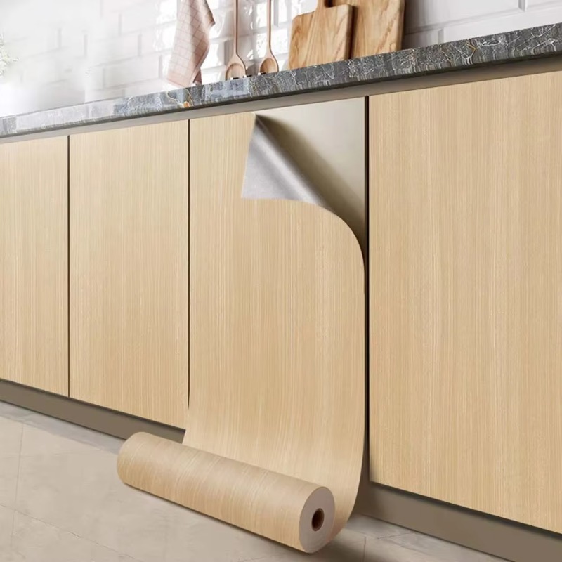 PVC vinyl yellow oak grain dec - Power Tools Wallpaper recensione e prezzo